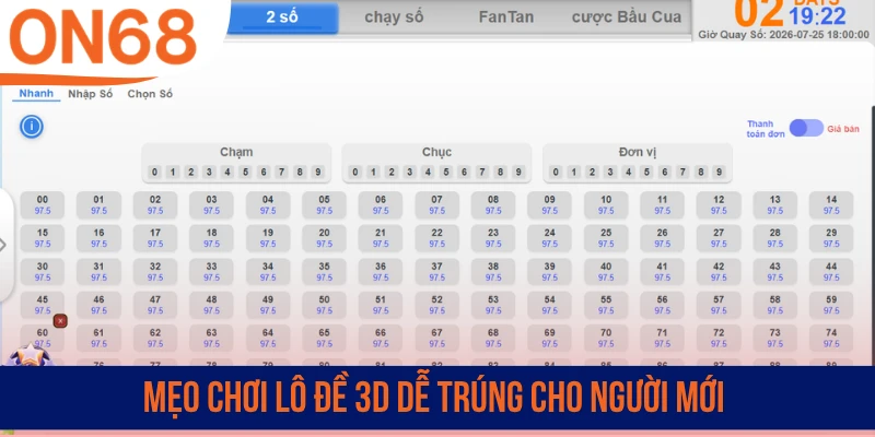 Mẹo chơi lô đề 3D dễ trúng cho người mới