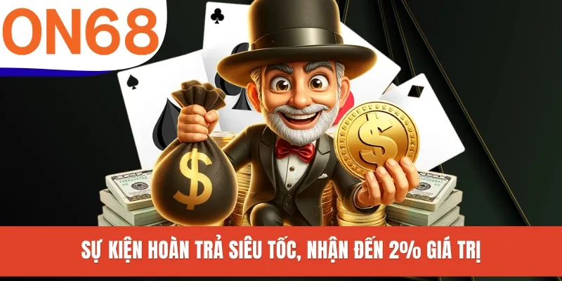 Sự kiện hoàn trả siêu tốc, nhận đến 2% giá trị